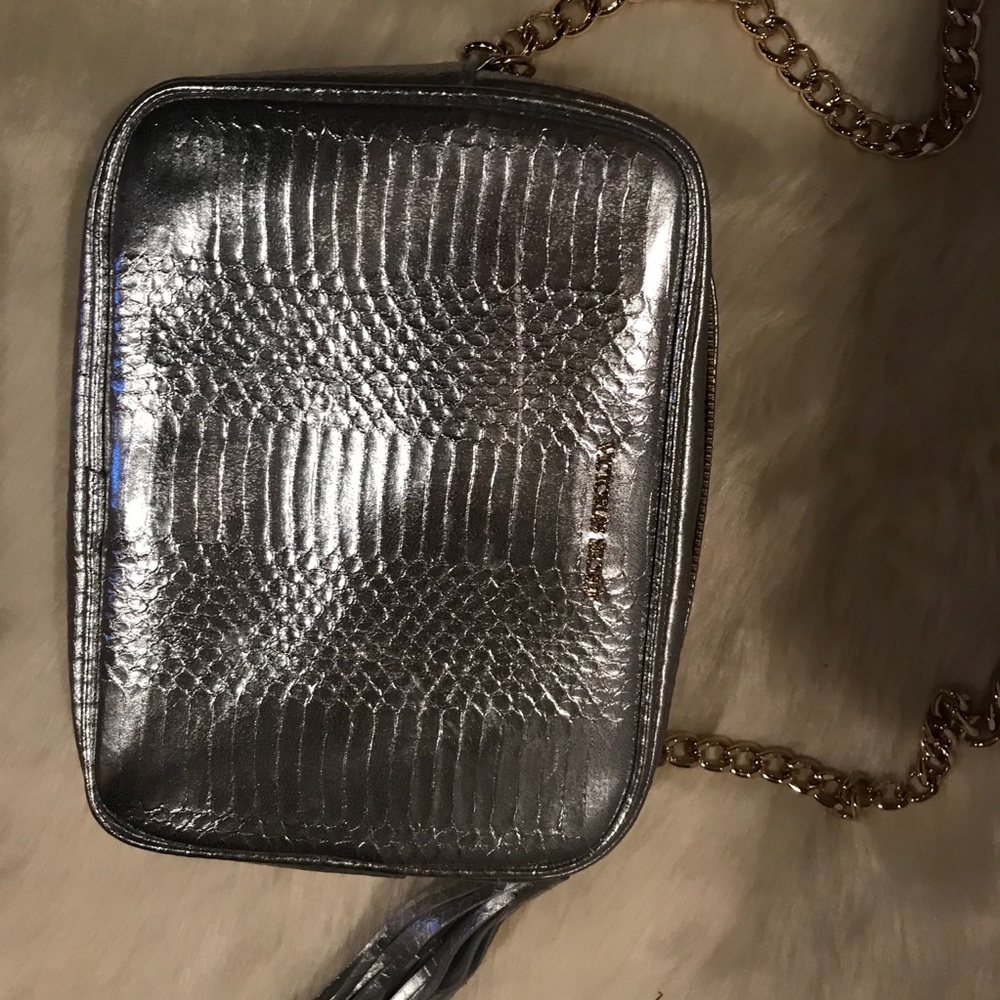 Victoria’s Secret Silver Crocodile Crossover Bag